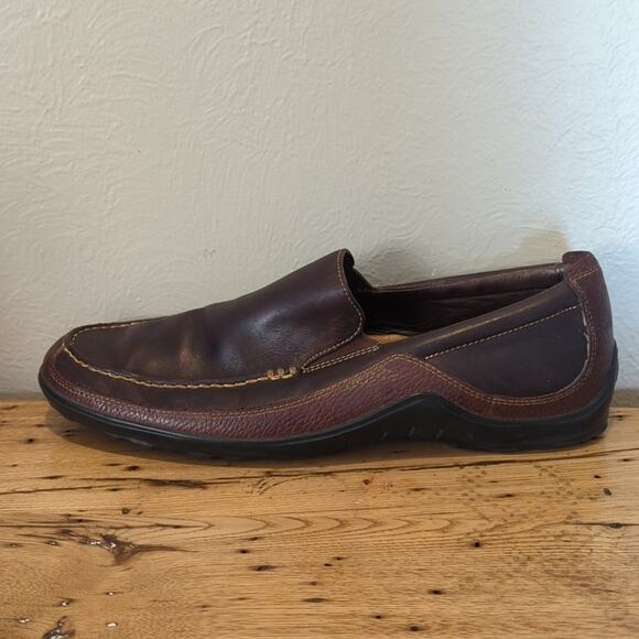 Cole Haan Men 11 M Tucker Venetian Slip On Loafers Tan Brown Leather - Picture 5 of 12